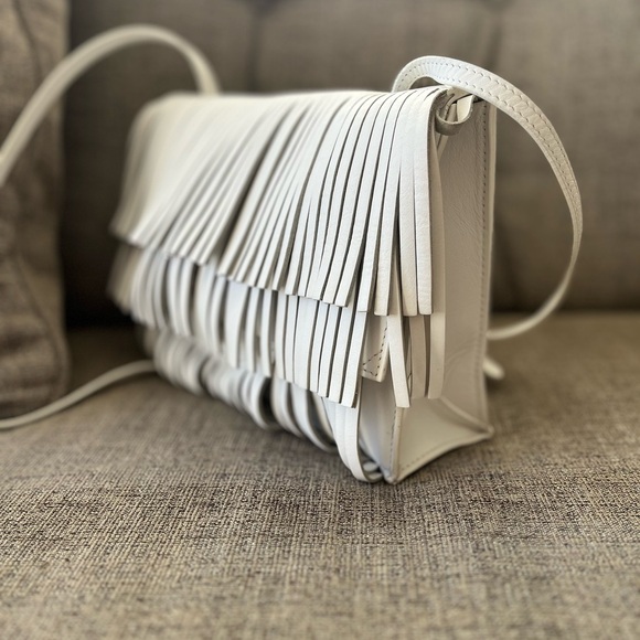 Proenza Schouler Small Fringe Lunch Box Bag White - Picture 12 of 13